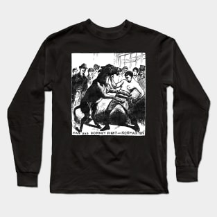 Man and Donkey Fight Long Sleeve T-Shirt